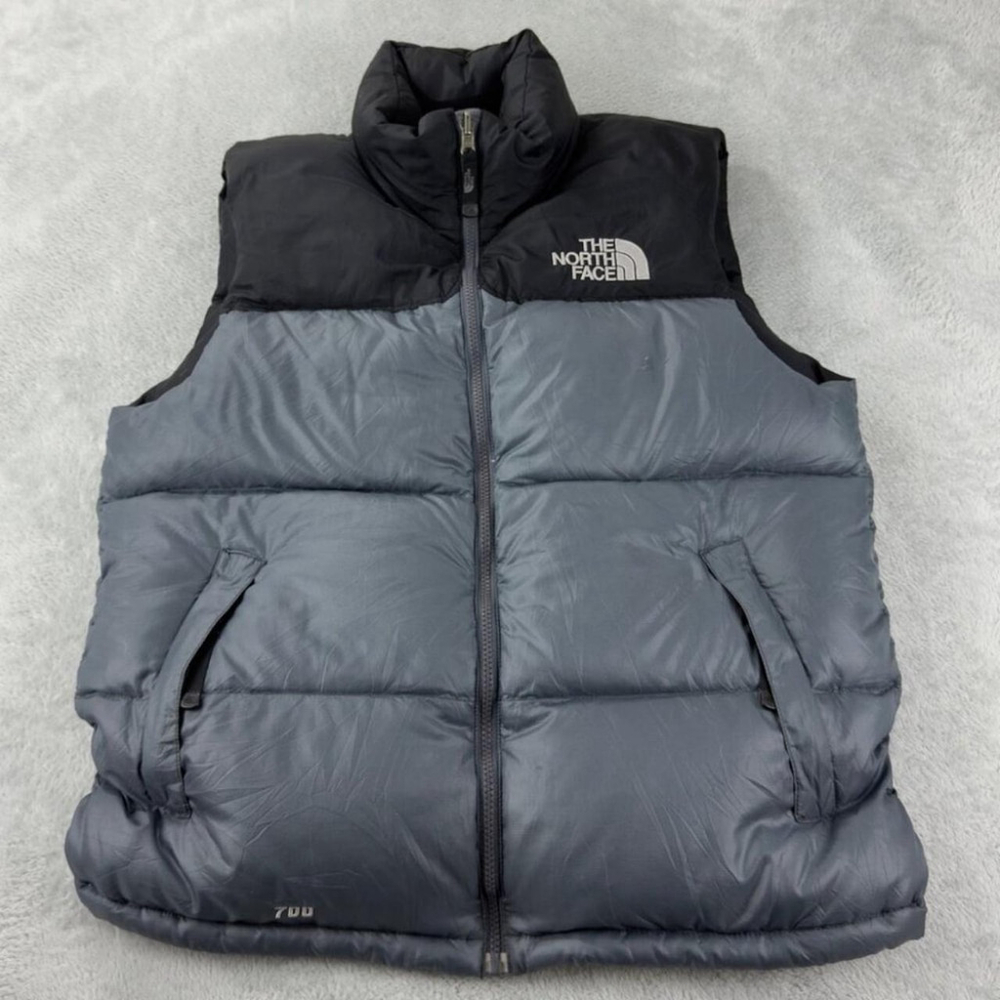 The North Face Grey Down Puffer Vest Men’s Size Medium